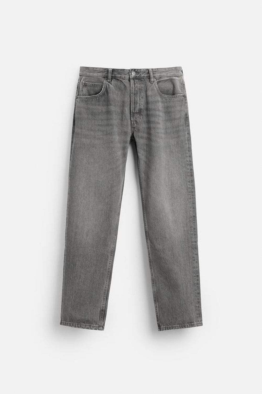 ZARA ДЖИНСЫ REGULAR FIT, СЕРЫЙ