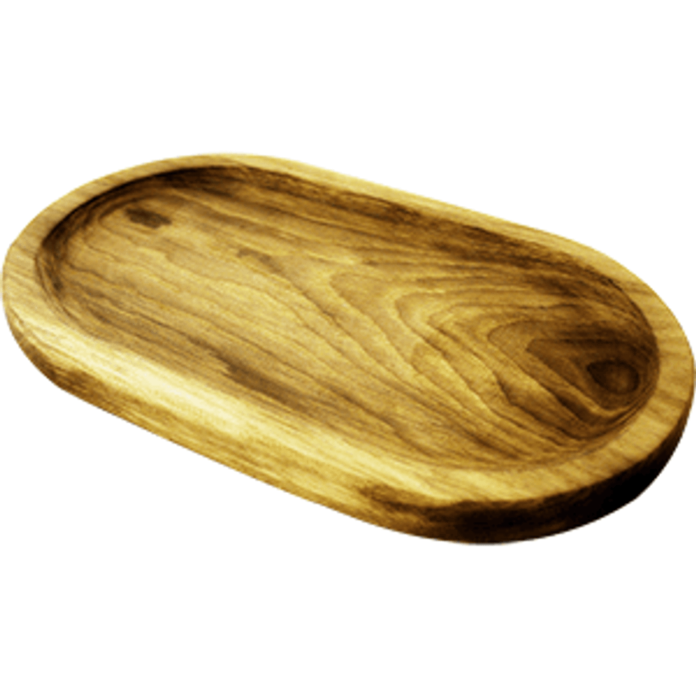 Блюдо для подачи овал; дуб;H=2.5,L=30,B=18см