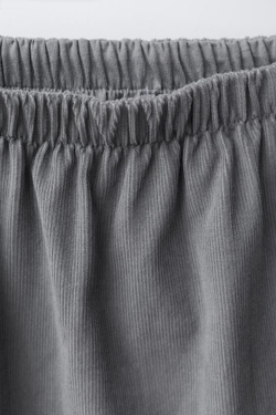 ZARA ТРУСЫ ИЗ МИКРОВЕЛЬВЕТА НА ПОДКЛАДКЕ, СЕРЫЙ