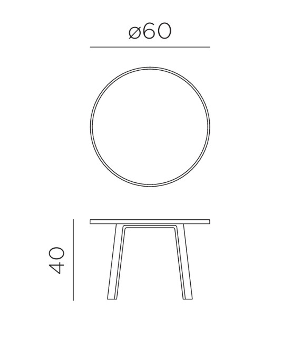 Столик пластиковый кофейный Nardi Maximo Tavolino 60 Maxi, кактус