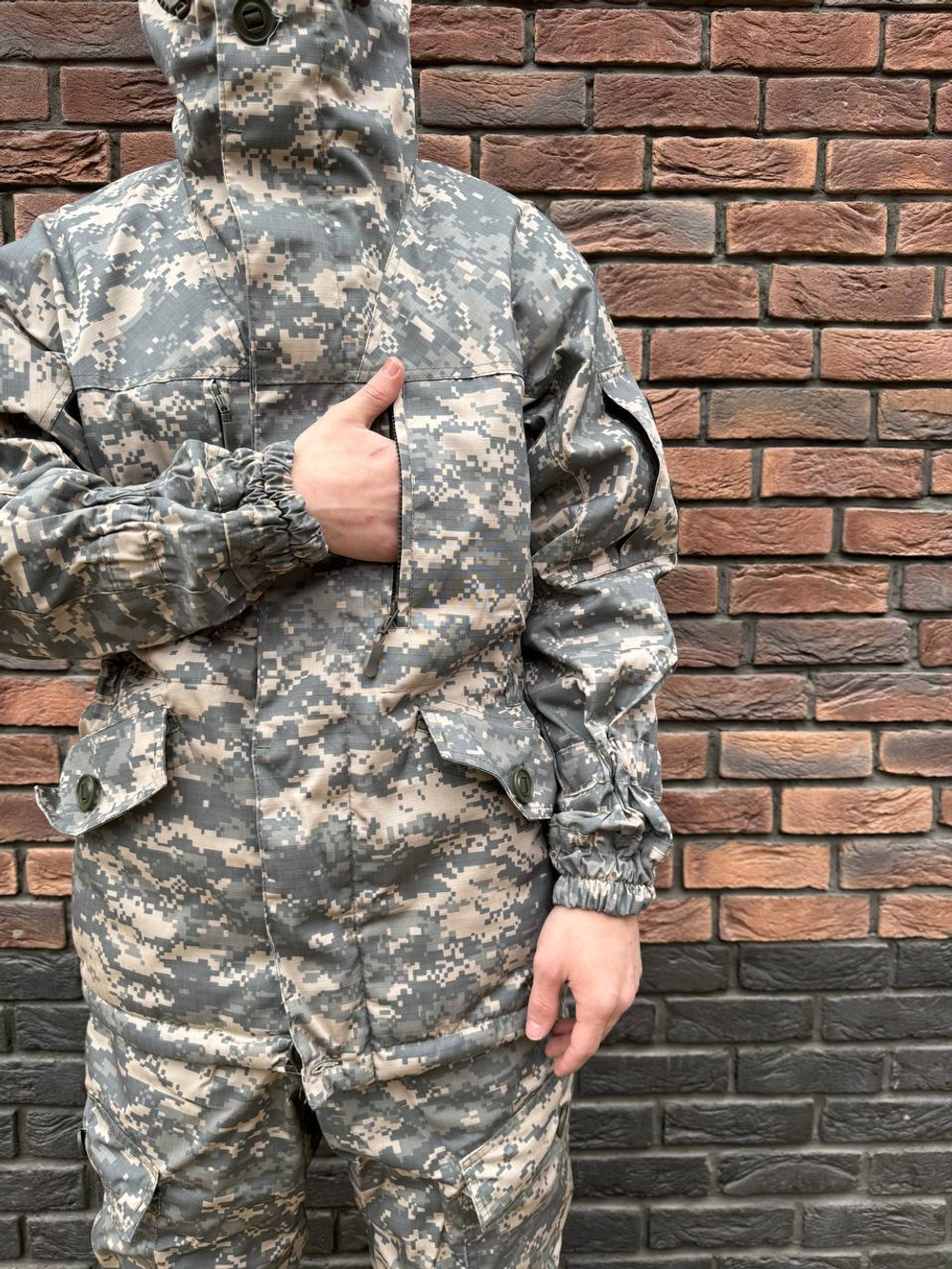 Костюм Горка 6 флис осень-зима серая цифра