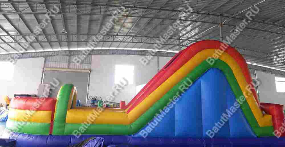 Надувная полоса препятствий "Цветное изобилие" 8*4*4 м