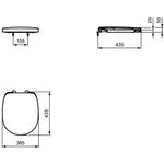 Сидение и крышка для унитаза Ideal Standard CONNECT SPACE E129101 с функцией плавного закрытия