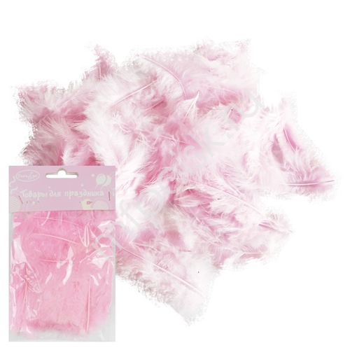 Y Перья розовые 30шт