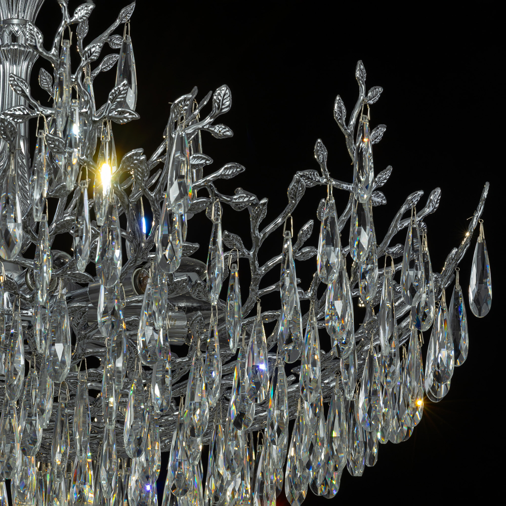 Citilux RITZ CL310121 Люстра хрустальная подвесная Хром