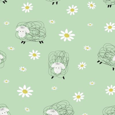 Барашки на светло-зеленом