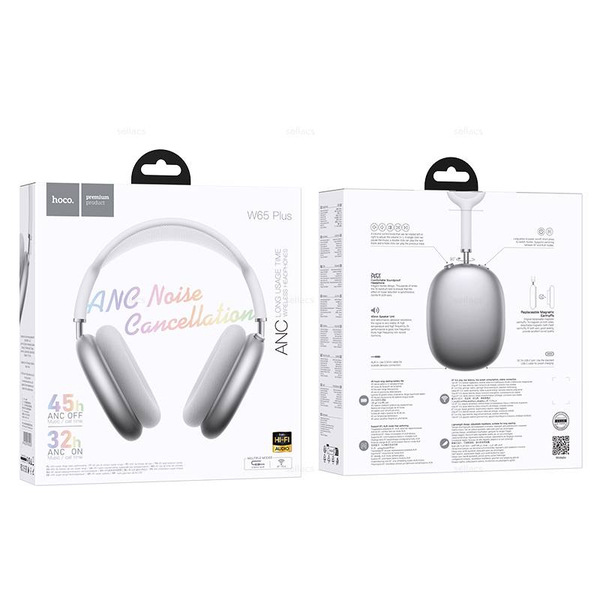 Полноразмерные наушники Hoco W65 Plus ANC (silver)