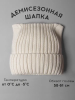 Шапка вязаная с ушками женская на осень