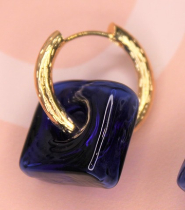 Подвеска стекло синяя 20 мм