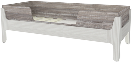 Кровать односпальная КарИВи Лотос  Белое Дерево Бетон