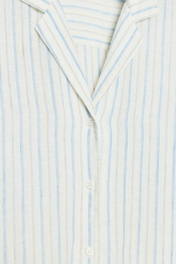 ZARA РУБАШКА-ПИЖАМА В ПОЛОСКУ ИЗ ЛЬНА — ZW COLLECTION, ПОЛОСКИ