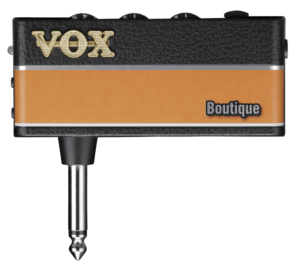 VOX AP3-BQ AMPLUG 3 BOUTIQUE моделирующий усилитель для наушников. Эффекты: Chorus, Delay, Reverb. Ритмы: Rock1, Blues, Pop1, Pop2, Pop3, Jazz, Funk1, Metal1, Metronome.