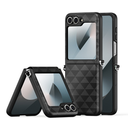 Складной чехол-книжка черного цвета от Dux Ducis для Samsung Z Flip 6, серия Fitt Series Case