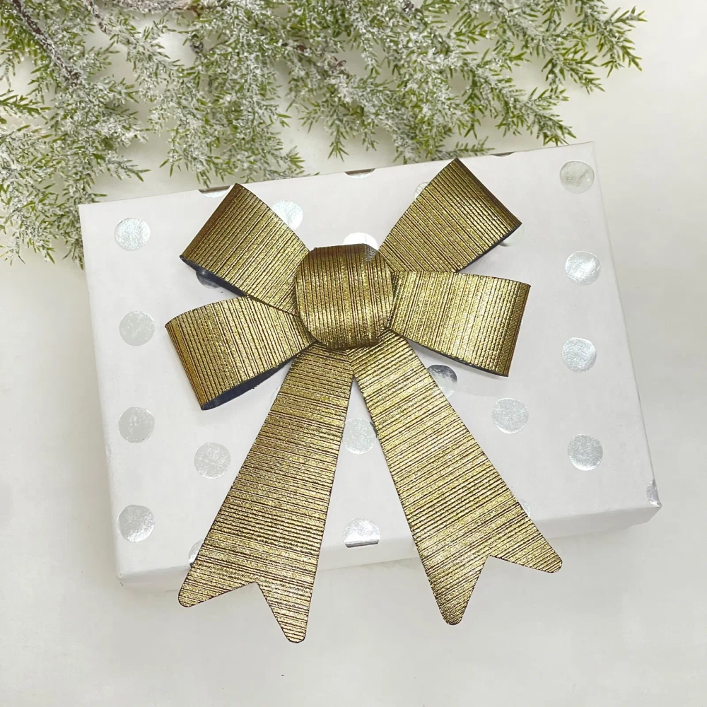 Бант на ёлку «Элегант» 13*18 см (набор 2 шт), Черное золото