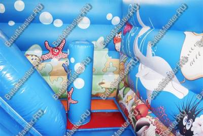 Коммерческий надувной батут "Морские обитатели"