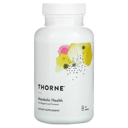 Для похудения и контроля веса Thorne, средство для здорового обмена веществ с бергамотом и куркумой, 120 капсул