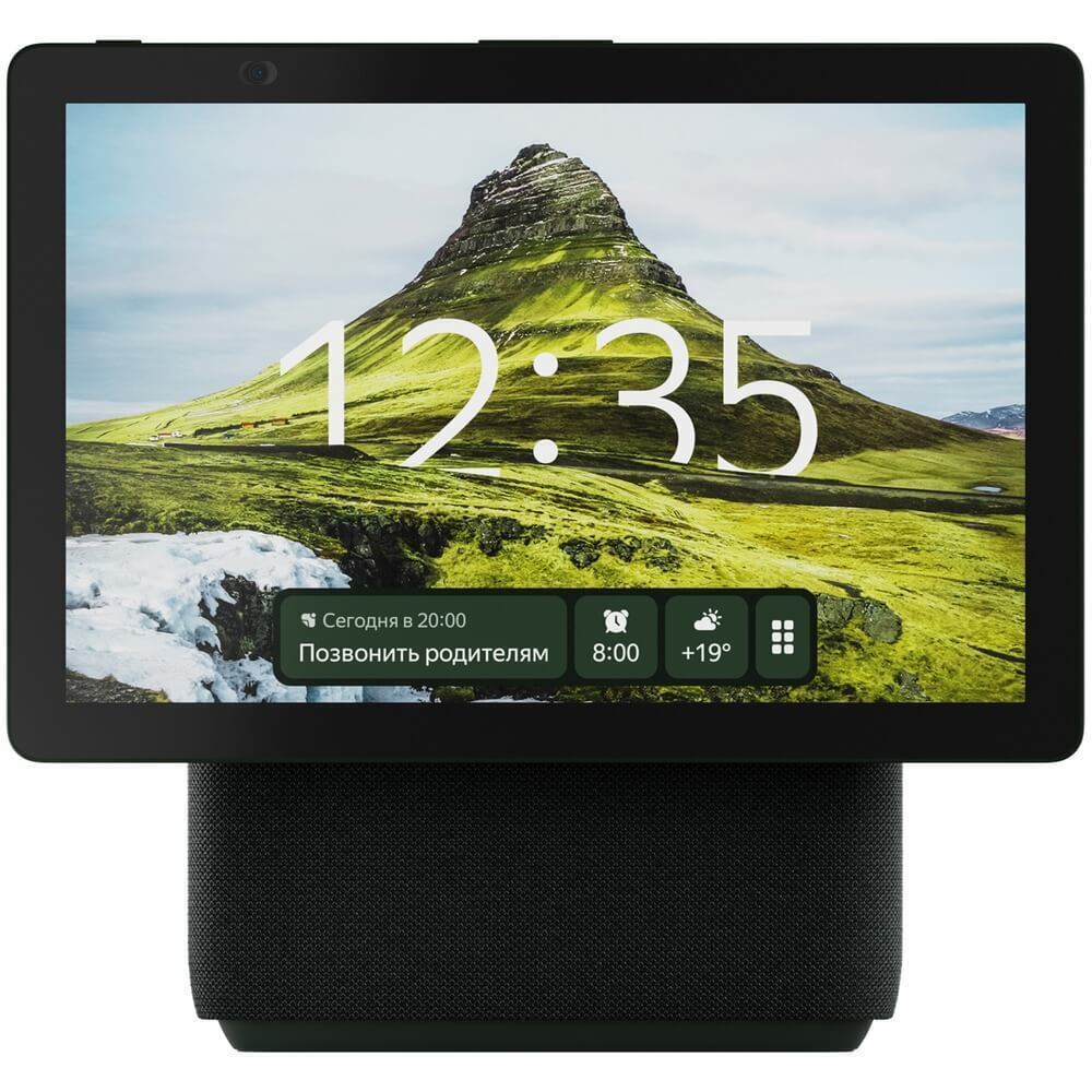 Умная колонка Яндекс Станция Дуо Макс с Алисой (60 Вт, Bluetooth 5.2, Wi-Fi, Zigbee, Дисплей), Зеленая