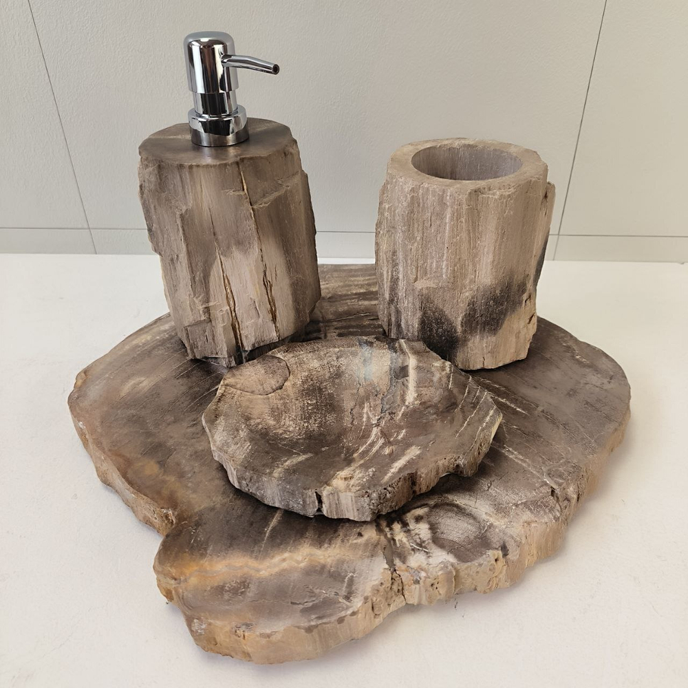 Набор из окаменелого дерева 4 предм Fossil Set NF-63287 поднос 149