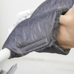 5477720 Варежки-муфты на ручку коляски, 2 шт., стеганные, цвет серый