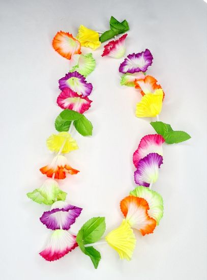 Гавайский набор (ожерелье, венок, браслеты 2 шт.)