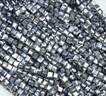 БВЛ001НН3 Хрустальные бусины квадратные, цвет: серебро металлик, размер 3 мм, кол-во: 63-65 шт.