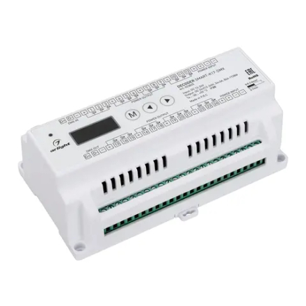 Декодер SMART-K17-DMX (12-24V, 24x3A) (Arlight, IP20 Пластик, 5 лет) 023825