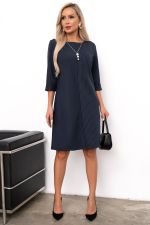 Платье Эстель (синий/полоска) Р11-1185 Nikol (Акция)