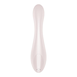 Бежевый вибромассажер G-Force - 19 см.