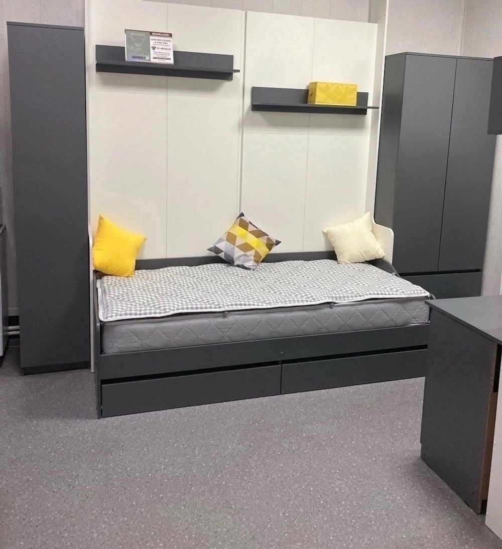 Полка навесная «Денвер» Графит