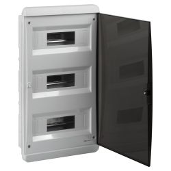 Корпус пластиковый встраиваемый ЭРА COMFORT ЩРВ-П-36 IP40 прозрачная крышка белый | Корпуса пластиковые модульные