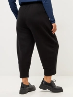 Брюки утепленные бананы с начёсом классические чёрный