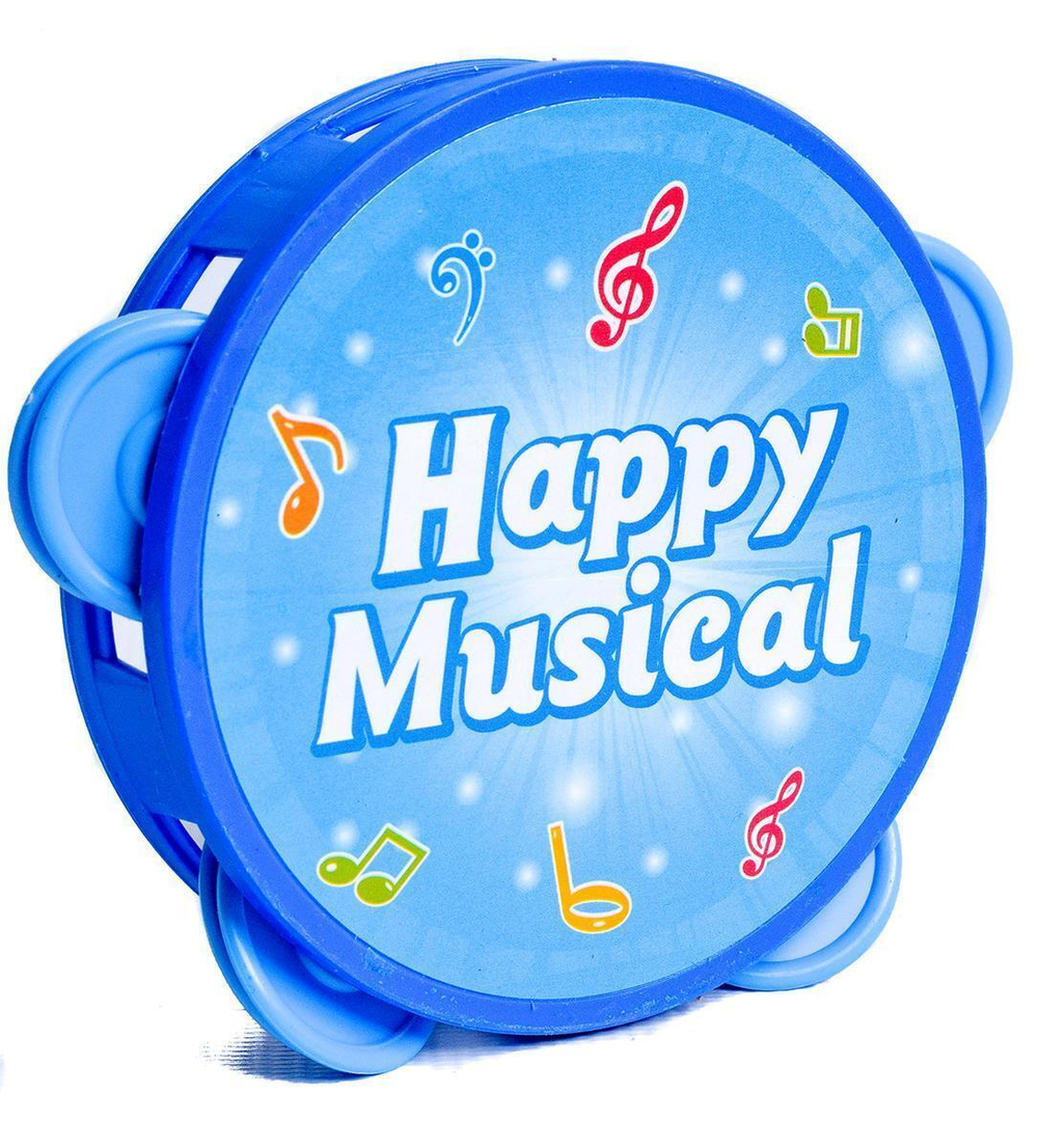 Бубен 10см, розовый блистер 383-11