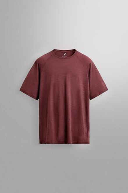 ZARA ЖАККАРДОВАЯ ФУТБОЛКА В ПОЛОСКУ С ШЕРСТЬЮ, ЦВЕТ РОЗОВОГО ДЕРЕВА