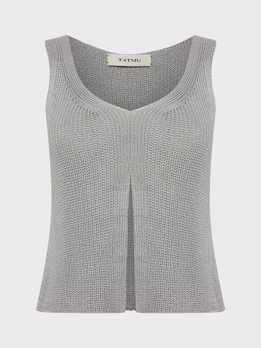 Жилет вязанный с люрексом