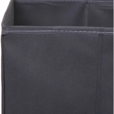 Короб - органайзер складной стеллажный для хранения вещей с ручками «УЮТДОМА», цвет серый, 28*27*28см