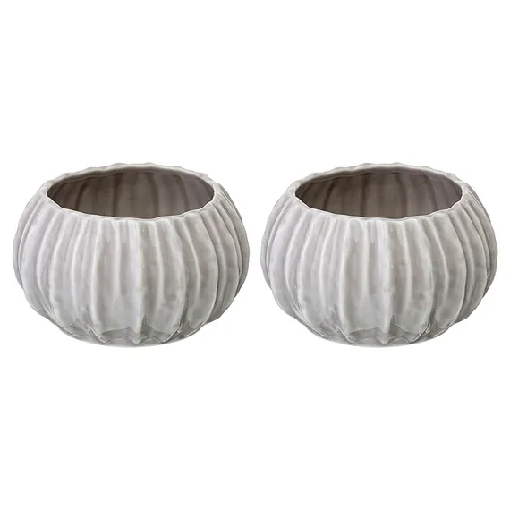 Набор из 2 салатников actinia серого цвета из коллекции sea treasures