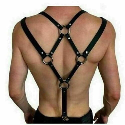 Мужская сбруя (портупея) черная Romeo Rossi