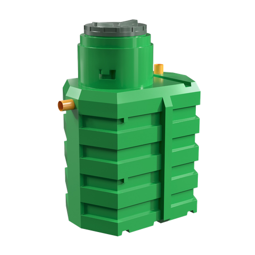 Септик Политим 1500 л./ 500 л. в сутки / 2-3 чел. / самотечный сброс (1450x1100x2200см;черный) - арт.560743