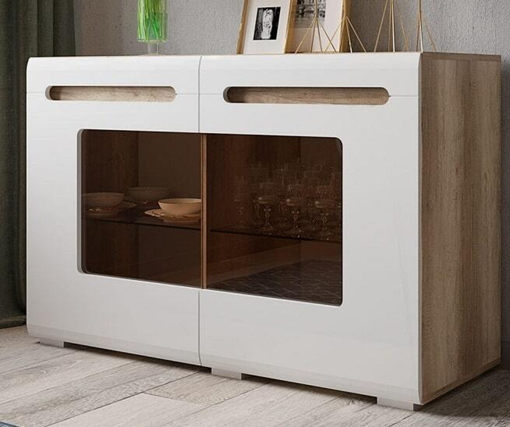 Комод "Наоми" КМ-10 дуб каньон/белый глянец(последний экземпляр)