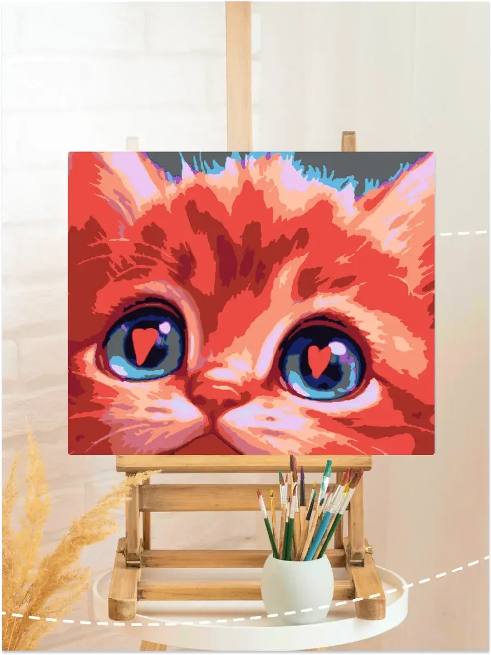 Картина по номерам Котик влюблен в тебя