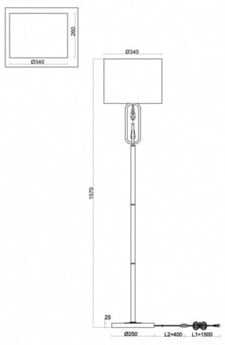 Торшер Freya Riverside FR1007FL-01BS