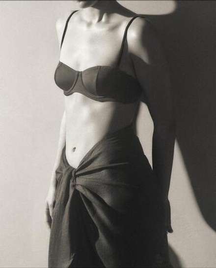 ZARA HOME КОРОТКОЕ ЛЬНЯНОЕ ПАРЕО, СЕРЫЙ