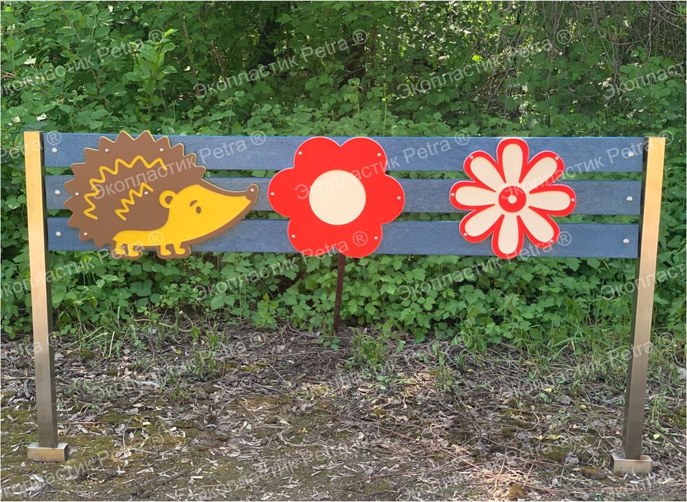 Забор уличный из экопластика Природа, секция 1490х400 мм