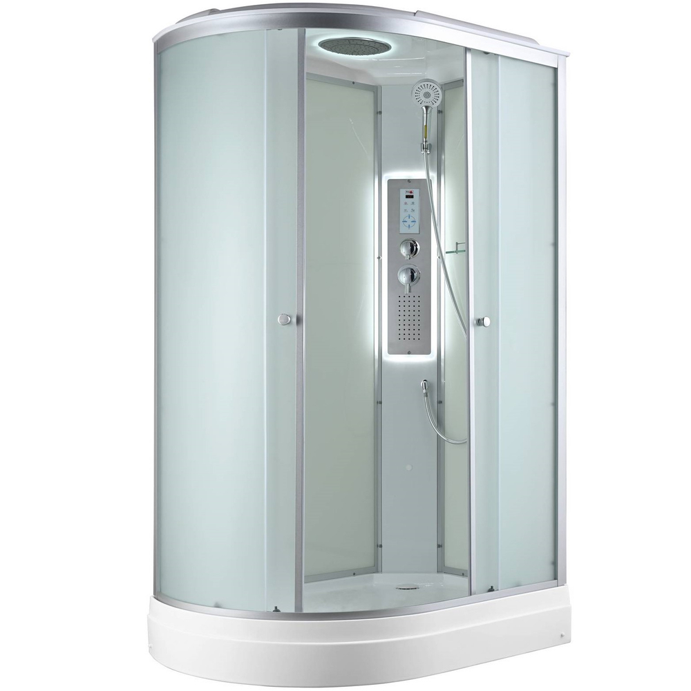 Душевая кабина AvaCan (АваКан) C2012R LED с низким поддоном, с ГМ, с электрикой и LED освещением, 120х80х215