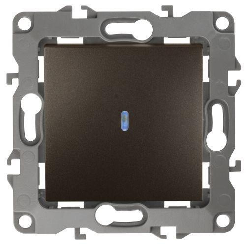 Выключатель 1-кл. СП Эра12 12-1102-13 10А IP20 250В 10AX с подсветкой механизм бронз. Эра Б0019281