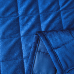 Велюровое покрывало в клетку и две наволочки OVL020