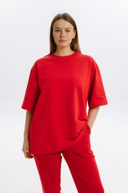 Футболка Mazzika Unisex Oversize OneSize, цвет красный