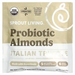 Sprout Living, Пробиотический миндаль, итальянский трюфель с рейши и грибами чага, 10 пакетиков по 28 г (1 унция)