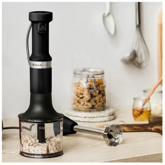 Погружной блендер KitchenAid (5KHBV83EBM), матовый черный