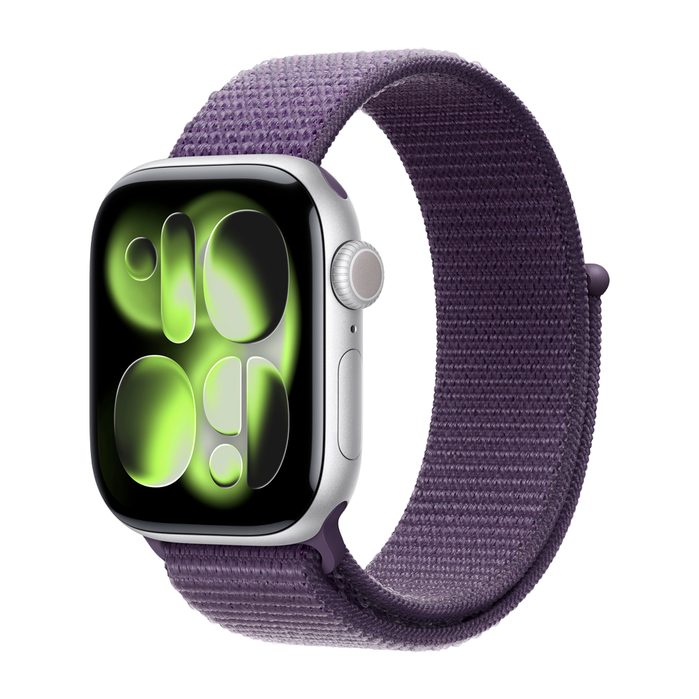 Умные часы Apple Watch Series 11 GPS, 42mm, Silver Aluminium Case with Purple Fog Sport Loop